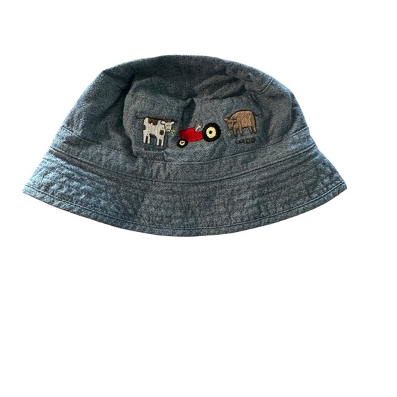Gymboree Gray Kids Hat with Farm Embroidery - Picture 1 of 3